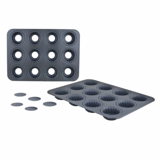 12 Hole Fluted Muffin Pan Loose Base